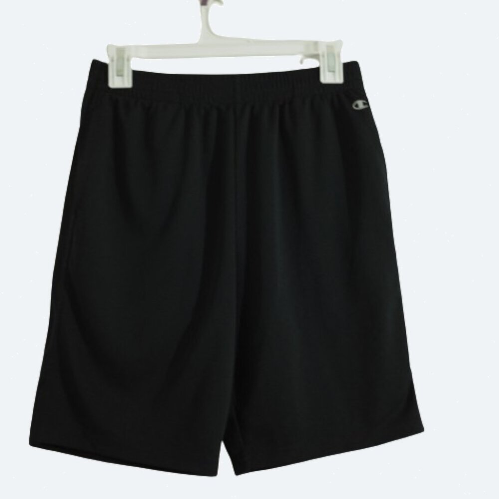 Champion  Big Boys Mid Rise Pull-on Shorts Reflective C Logo 8" Black XL 18/20
